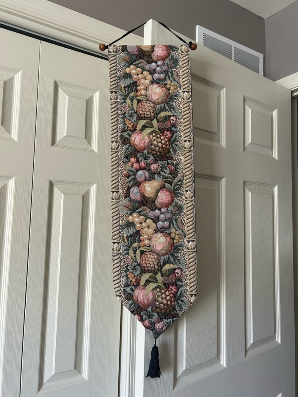 Fruit & Floral Tapestry Wall Hanging in Multi-Color